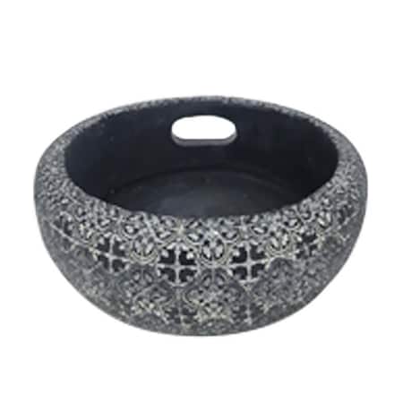Exhart Exhart Black/Gray Resin Echo Dot Holder Outdoor Decoration, PK3 72504